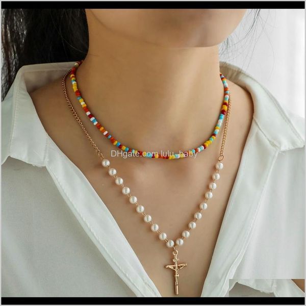 s1708 fashion jewelry double layer chain faux pearls colorful beads cross fpgpb necklaces f8bqu, Silver
s1708 fashion jewelry double layer chain faux pearls colorful beads cross fpgpb necklaces f8bqu, Silver