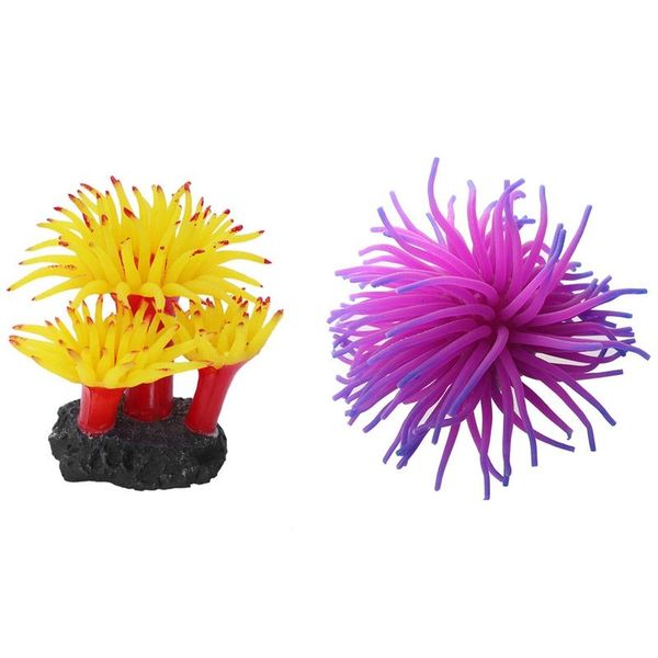 pcs aquarium fish tank coral ornament decoration, 2 purple & 1 yellow decorations
pcs aquarium fish tank coral ornament decoration, 2 purple & 1 yellow decorations
