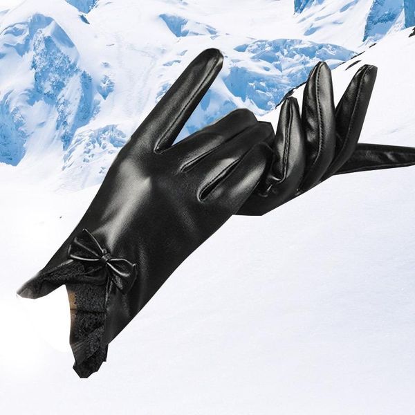 cycling outdoors plus velvet warm glovestouch screen leather gloves women autumn winter fashion lovely lace bowknot design, Black
cycling outdoors plus velvet warm glovestouch screen leather gloves women autumn winter fashion lovely lace bowknot design, Black