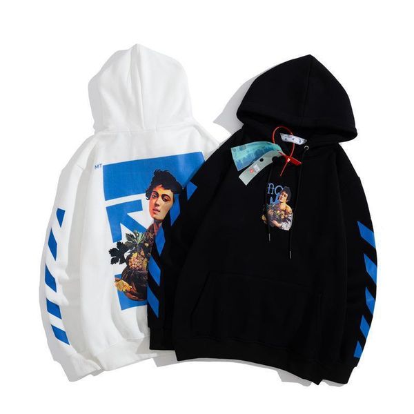 print meichao off jesus arrow hooded plush sweater ow male and female lovers pullover loose coat, Black
print meichao off jesus arrow hooded plush sweater ow male and female lovers pullover loose coat, Black