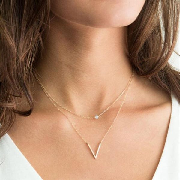 pendant necklaces trendy simple v-shaped necklace for ladies fashion double daily accessories collares para mujer cadena colgante, Silver
pendant necklaces trendy simple v-shaped necklace for ladies fashion double daily accessories collares para mujer cadena colgante, Silver