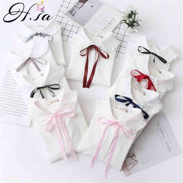 hsa spring autumn cotton blouse shirt korean office white shirts casual solid long sleeve loose basic bow tie outwear 210417
hsa spring autumn cotton blouse shirt korean office white shirts casual solid long sleeve loose basic bow tie outwear 210417