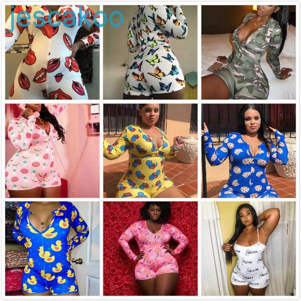xl-5xl plus size designer women jumpsuit onesies long sleeve nightwear cartoon printed shorts casual ladies home wear rompers j122, Black
xl-5xl plus size designer women jumpsuit onesies long sleeve nightwear cartoon printed shorts casual ladies home wear rompers j122, Black