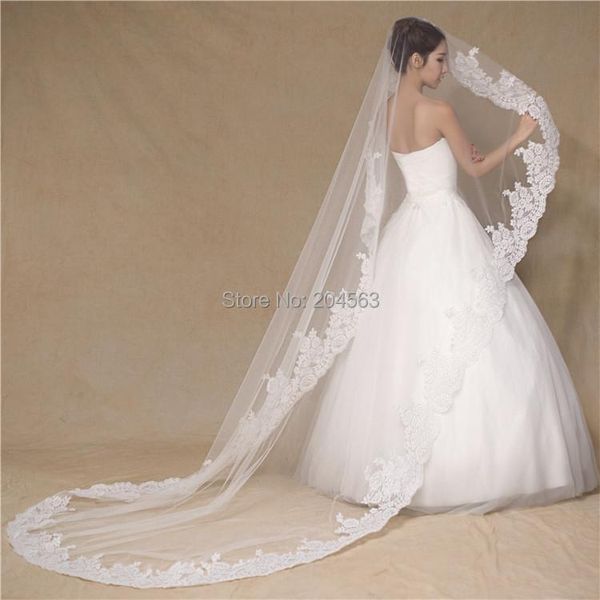 bridal veils lace wedding veil cathedral for bride, Black 
bridal veils lace wedding veil cathedral for bride, Black