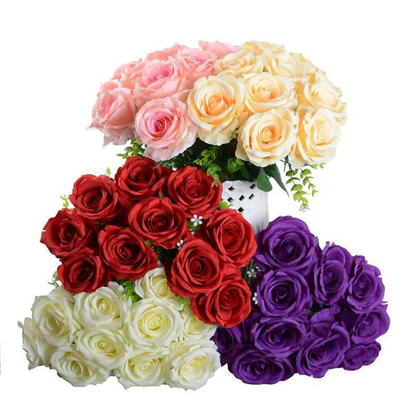 45cm rose flowers cloth plastic artificial bouquet 10 head bud fake for home wedding decoration indoor decorative & wreaths
45cm rose flowers cloth plastic artificial bouquet 10 head bud fake for home wedding decoration indoor decorative & wreaths
