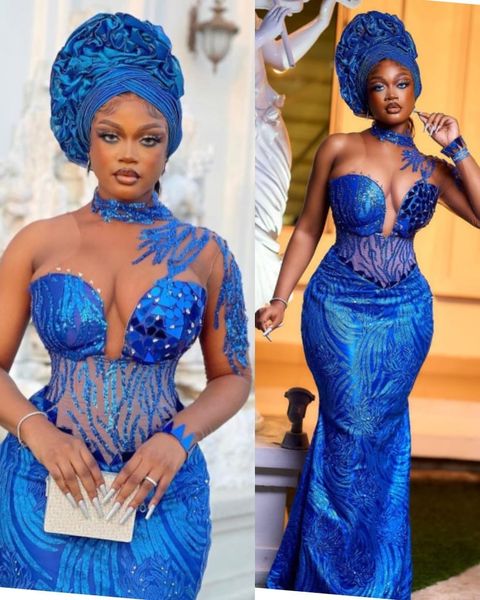 2022 plus size arabic aso ebi blue mermaid luxurious prom dresses crystals lace evening formal party second reception gowns dress zj333, Black
2022 plus size arabic aso ebi blue mermaid luxurious prom dresses crystals lace evening formal party second reception gowns dress zj333, Black