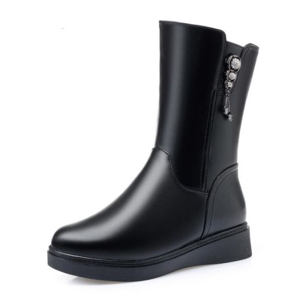 boots fashion winter shoes women snow flat non-slip comfort warm plush / wool genuine leather in-tube boot i3cr, Black
boots fashion winter shoes women snow flat non-slip comfort warm plush / wool genuine leather in-tube boot i3cr, Black