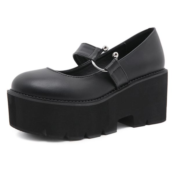 Genuel Leather Spring Autumn Chunky Heel Vintage Lolita Shoes Women Platform Shoes Mary Jane JK Buckle Strap School Student Girl, Black
Genuel Leather Spring Autumn Chunky Heel Vintage Lolita Shoes Women Platform Shoes Mary Jane JK Buckle Strap School Student Girl, Black