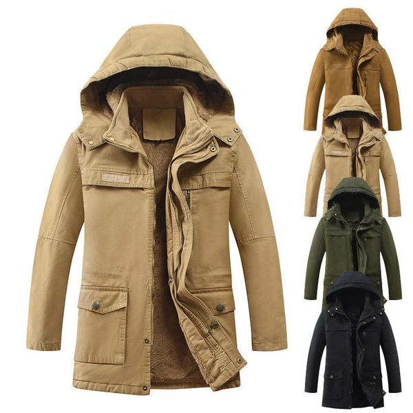 men's jackets winter hooded cotton padded jacket solid color plush thickened large, Black;brown
men's jackets winter hooded cotton padded jacket solid color plush thickened large, Black;brown