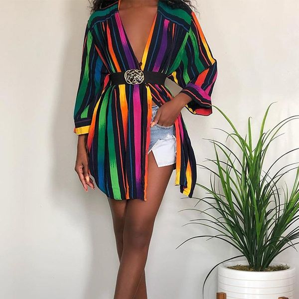 casual dresses color block rainbow striped night club holiday beach fashion women shirt, Black;gray
casual dresses color block rainbow striped night club holiday beach fashion women shirt, Black;gray