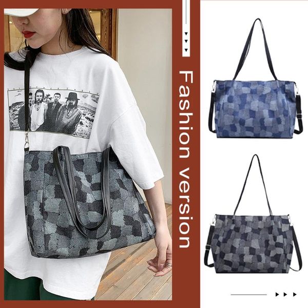 retro reusable ladies bags denim patchwork shopping large capacity canvas handle tote handbags grocery cross body
retro reusable ladies bags denim patchwork shopping large capacity canvas handle tote handbags grocery cross body
