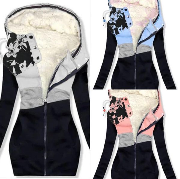 women's jackets women jacket fleece coat splicing print hooded zipper button long sleeve fashion casual outerwear coats, Black;brown
women's jackets women jacket fleece coat splicing print hooded zipper button long sleeve fashion casual outerwear coats, Black;brown