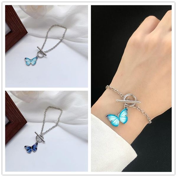 charm bracelets cute round hollow metal hoop stick blue butterfly pendent bracelet bangle wristband wrist jewelry for women girls gift, Golden;silver
charm bracelets cute round hollow metal hoop stick blue butterfly pendent bracelet bangle wristband wrist jewelry for women girls gift, Golden;silver