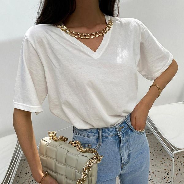 women's t-shirt 2021 summer fashion streetwear short sleeve gold chains tee women lady loose white black chic clothes femme
women's t-shirt 2021 summer fashion streetwear short sleeve gold chains tee women lady loose white black chic clothes femme