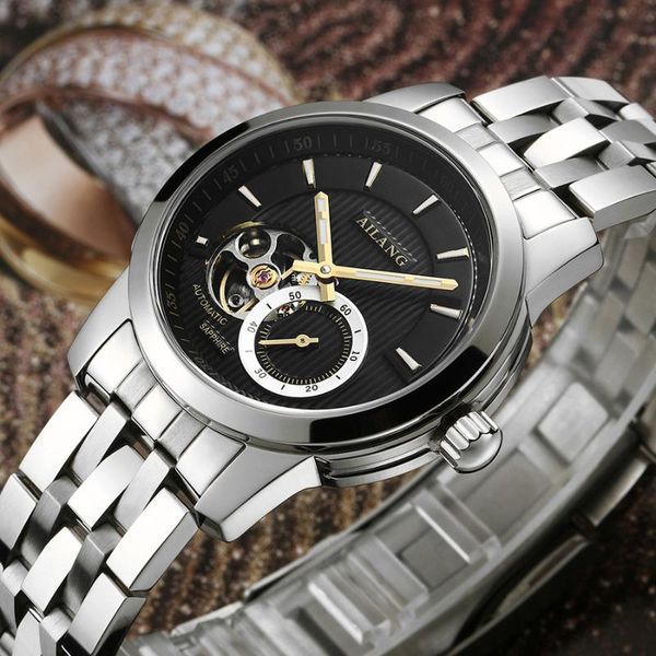 brand ailang automatic men full steel dress watches classic business mechanical wrist watch self wind relojes analog 3atm nw3306 wristwatche, Slivery;brown
brand ailang automatic men full steel dress watches classic business mechanical wrist watch self wind relojes analog 3atm nw3306 wristwatche, Slivery;brown