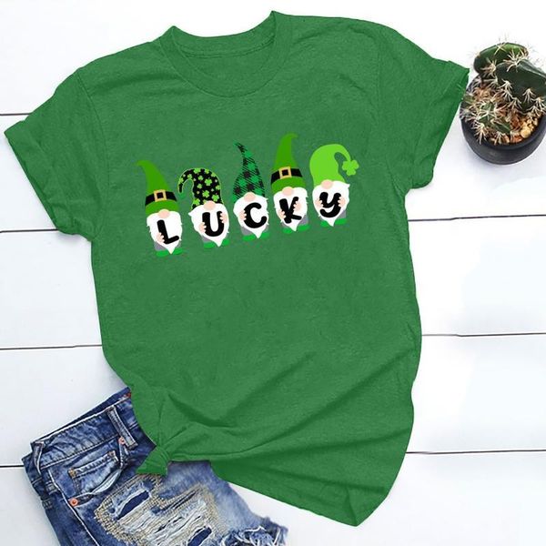 t-shirt st. patrick's day funny print casual solid color short sleeve fashion harajuku female women's vevt, Black
t-shirt st. patrick's day funny print casual solid color short sleeve fashion harajuku female women's vevt, Black