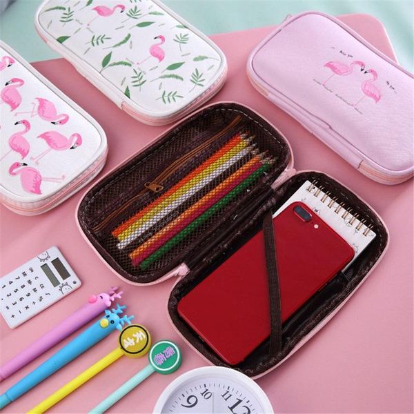 kawaii flamingo pencil case canvas large capacity multifunction bag pen box school supplies stationery student girls gift bags
kawaii flamingo pencil case canvas large capacity multifunction bag pen box school supplies stationery student girls gift bags
