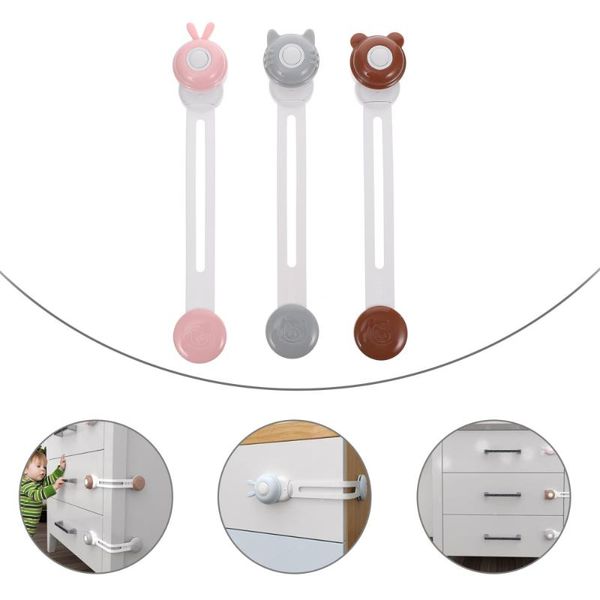 3pcs child safety strap locks for fridge cabinets drawers lock baby carriers, slings & backpacks
3pcs child safety strap locks for fridge cabinets drawers lock baby carriers, slings & backpacks
