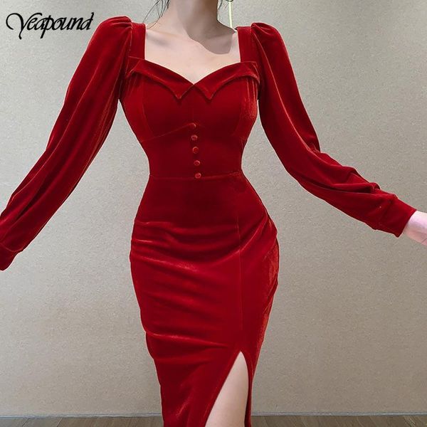 casual dresses autumn women velvet dress chest buttons vintage square collar long sleeve high split elegant bodycon party, Black;gray
casual dresses autumn women velvet dress chest buttons vintage square collar long sleeve high split elegant bodycon party, Black;gray