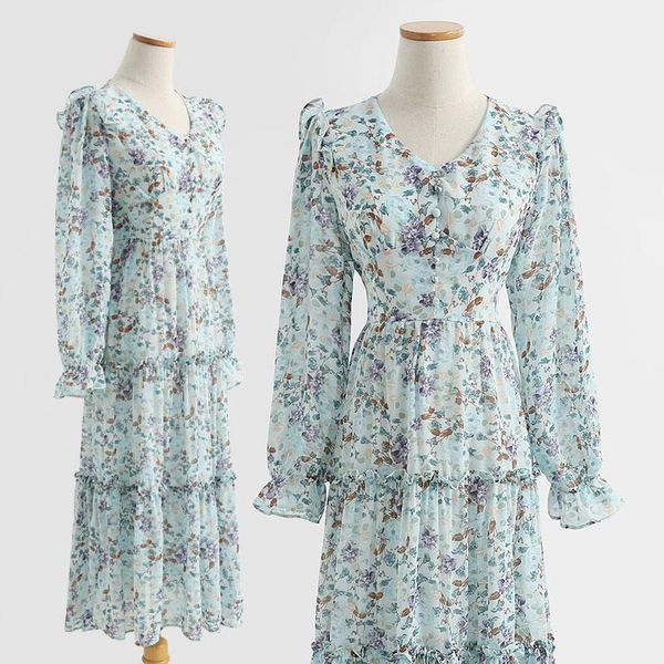 casual dresses 2021 spring autumn women dress printed floral elegant lotus sleeve v-neck splicing ruffle chiffon, Black;gray
casual dresses 2021 spring autumn women dress printed floral elegant lotus sleeve v-neck splicing ruffle chiffon, Black;gray