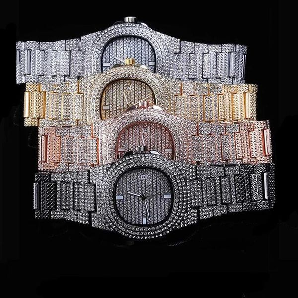 wristwatches luxury hip hop stainless steel quartz gold diamond ice fashion watch reloj hombre calendar date casual business 2021, Slivery;brown
wristwatches luxury hip hop stainless steel quartz gold diamond ice fashion watch reloj hombre calendar date casual business 2021, Slivery;brown