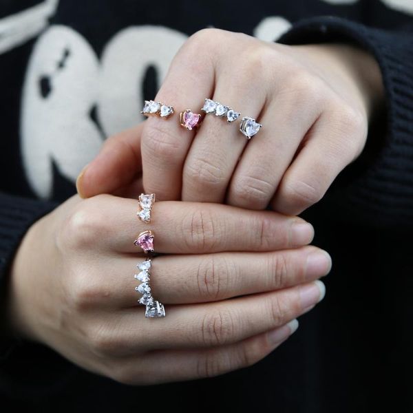 arrived white pink cz crystal paved women lady finger ring with rose gold silver color plated adjustable band wedding rings, Slivery;golden
arrived white pink cz crystal paved women lady finger ring with rose gold silver color plated adjustable band wedding rings, Slivery;golden