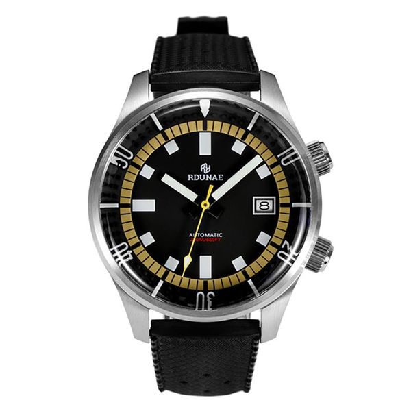 wristwatches rdunae nh35 men's automatic movement watch matte black dial sapphire crystal luminous marks 200m diver watches, Slivery;brown
wristwatches rdunae nh35 men's automatic movement watch matte black dial sapphire crystal luminous marks 200m diver watches, Slivery;brown