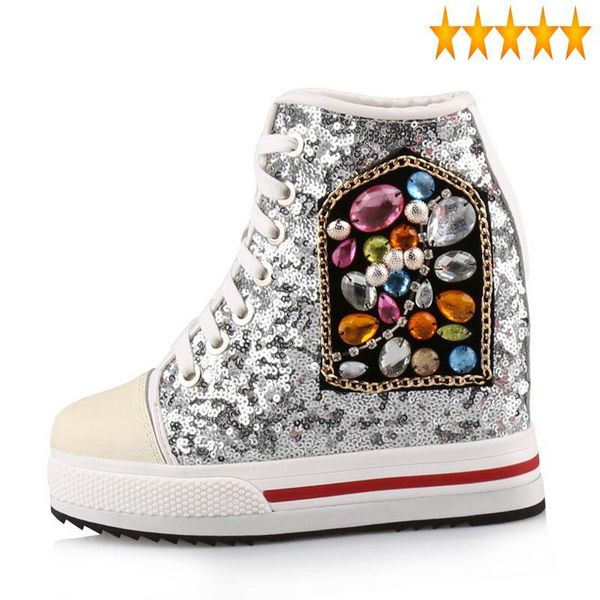 dress shoes sneaker sequins pumps 2021 spring height increasing luxury woman 12cm heels thick platform wedge high-espadrille, Black
dress shoes sneaker sequins pumps 2021 spring height increasing luxury woman 12cm heels thick platform wedge high-espadrille, Black