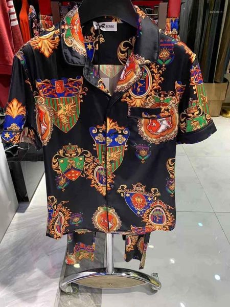 men's z11295 shirts fashion 2021 runway luxury european design party style clothing casual, White;black
men's z11295 shirts fashion 2021 runway luxury european design party style clothing casual, White;black