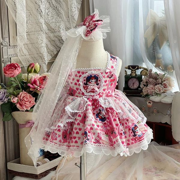 girl's dresses kids spanish princess for girls boutique christmas lolita ball gowns children birthday baptism party cartoon dress, Red;yellow
girl's dresses kids spanish princess for girls boutique christmas lolita ball gowns children birthday baptism party cartoon dress, Red;yellow