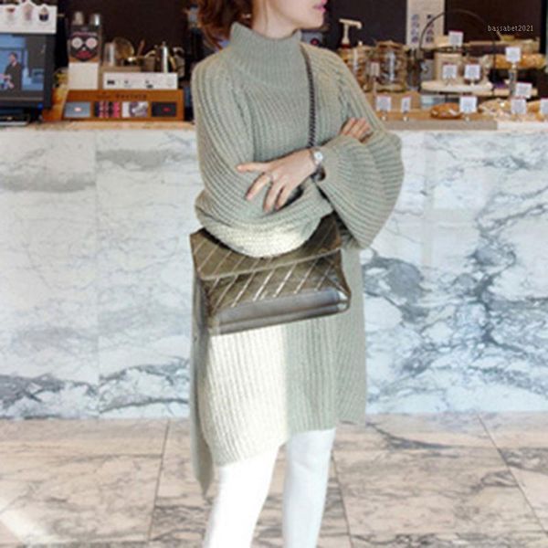 casual dresses autumn winter 2021 korean fashion solid color women's knitting sweater dress loose split fork long sleeve turtleneck, Black;gray
casual dresses autumn winter 2021 korean fashion solid color women's knitting sweater dress loose split fork long sleeve turtleneck, Black;gray
