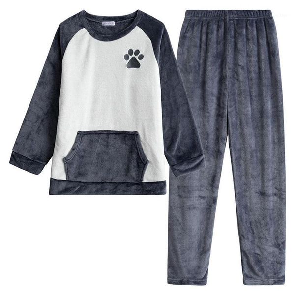 fashion men coral fleece pajamas suit large size long sleeve winter warm flannel furniture clothing men's sleepwear, Black;brown
fashion men coral fleece pajamas suit large size long sleeve winter warm flannel furniture clothing men's sleepwear, Black;brown