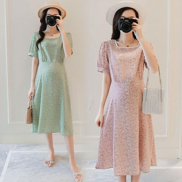 maternity dresses 172# dress summer short sleeves chiffon square collar floral loose stylish pregnant women mom, White
maternity dresses 172# dress summer short sleeves chiffon square collar floral loose stylish pregnant women mom, White