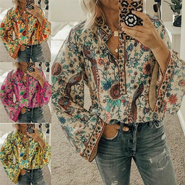 autumn long sleeve stand collar womens pants print loose fit shirts blouse boho casual, White
autumn long sleeve stand collar womens pants print loose fit shirts blouse boho casual, White