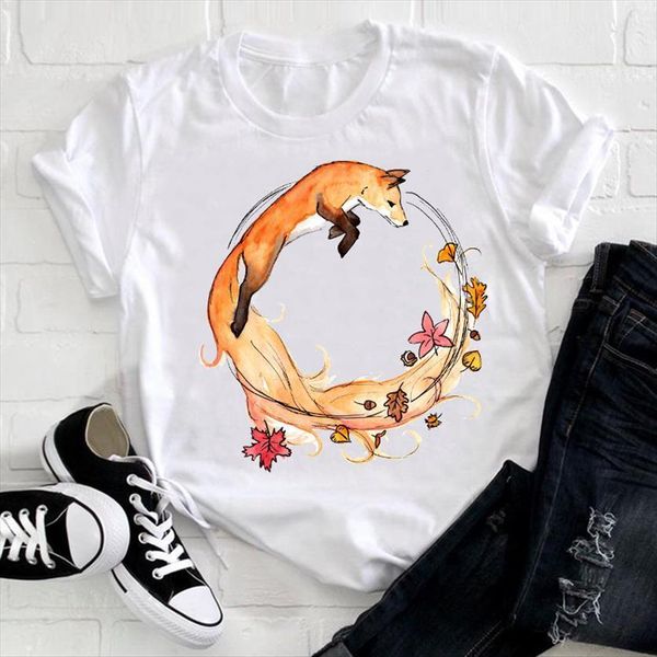 short sleeve 4xl women t shirts plus size flower kawaii cute fox animal ladies graphic print tee female shirt, White
short sleeve 4xl women t shirts plus size flower kawaii cute fox animal ladies graphic print tee female shirt, White