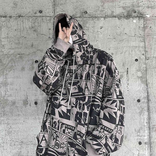 men's plus size outerwear bodyguard style street fashion cartoon full print loose couple's big hooded jaet
men's plus size outerwear bodyguard style street fashion cartoon full print loose couple's big hooded jaet