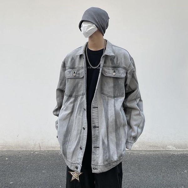 men's jackets tide brand denim jacket trend fried street autumn lapel loose couple casual handsome tooling, Black;brown
men's jackets tide brand denim jacket trend fried street autumn lapel loose couple casual handsome tooling, Black;brown