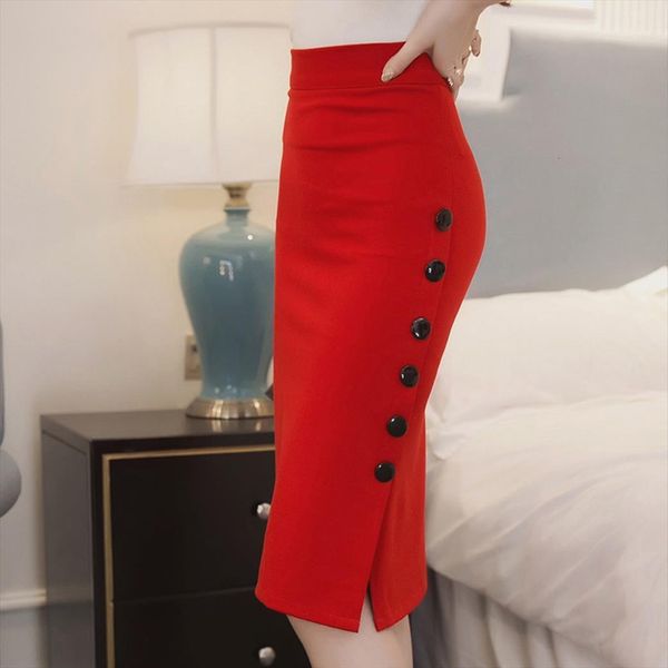 simple casual pencil womens skirts high waist button slit office multiple sizes skirt mujer faldas 40, Black
simple casual pencil womens skirts high waist button slit office multiple sizes skirt mujer faldas 40, Black