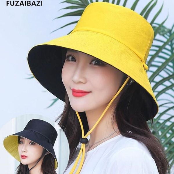 wide brim hats fuzaibazi spring summer sunhat protection double ssided beach hat miss sombreros bucket windproof rope banama, Blue;gray
wide brim hats fuzaibazi spring summer sunhat protection double ssided beach hat miss sombreros bucket windproof rope banama, Blue;gray