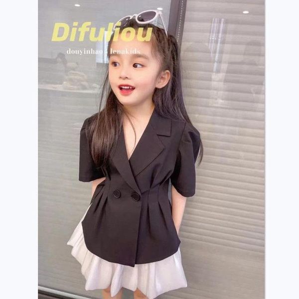 clothing sets net red girls summer suit skirt western style waist short puff sleeve small + pleated two-piece fashion clothes, White
clothing sets net red girls summer suit skirt western style waist short puff sleeve small + pleated two-piece fashion clothes, White