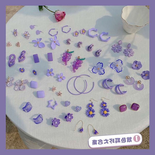 earrings purple fashion female earrings high purple fresh versatile summer series accessories, Golden
earrings purple fashion female earrings high purple fresh versatile summer series accessories, Golden