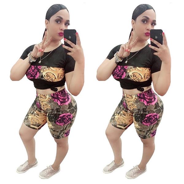 rose flower floral print two piece set crop and shorts bodycon bodysuit casual playsuits for women summer bandage 2021 women's pant, White
rose flower floral print two piece set crop and shorts bodycon bodysuit casual playsuits for women summer bandage 2021 women's pant, White