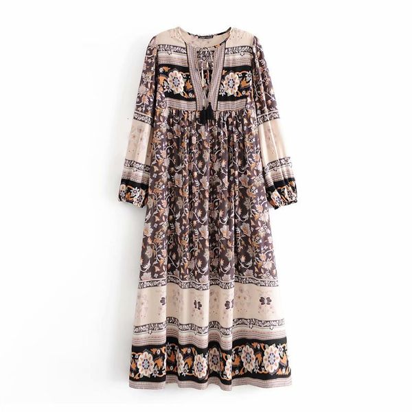 dresses women floral print bohemian beach es cotton tassel v-neck sleeve casual long spring summer boho holiday maxi lady, Black;gray
dresses women floral print bohemian beach es cotton tassel v-neck sleeve casual long spring summer boho holiday maxi lady, Black;gray