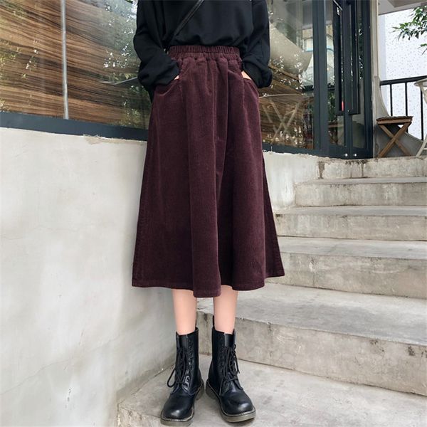 preppy style stylish corduroy large size winter women slender elastic-waist vintage a-line casual high waist long skirts 210421, Black
preppy style stylish corduroy large size winter women slender elastic-waist vintage a-line casual high waist long skirts 210421, Black