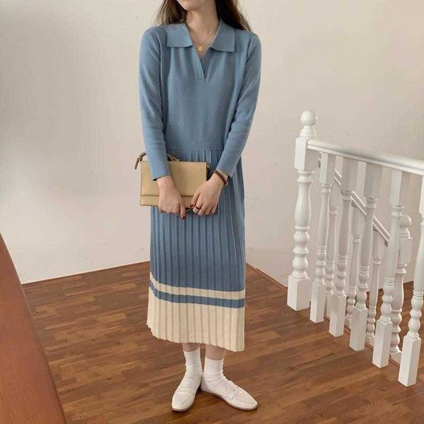 casual dresses autumn all-match sweet lapel dress korean style slim knit fashion contrast pleated long skirt f8hl, Black;gray
casual dresses autumn all-match sweet lapel dress korean style slim knit fashion contrast pleated long skirt f8hl, Black;gray