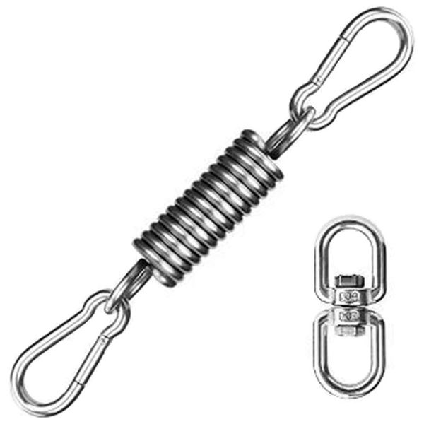 stainless steel swivel mount chain with carabiners and spring, 1000lbs capacity for heavy bag, gym swing, hammock accessories
stainless steel swivel mount chain with carabiners and spring, 1000lbs capacity for heavy bag, gym swing, hammock accessories