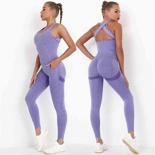 rompers yoga set women gym clothes fitness workout seamless pocket leggings sleeveless sportswear sports suits 210802, Gray
rompers yoga set women gym clothes fitness workout seamless pocket leggings sleeveless sportswear sports suits 210802, Gray