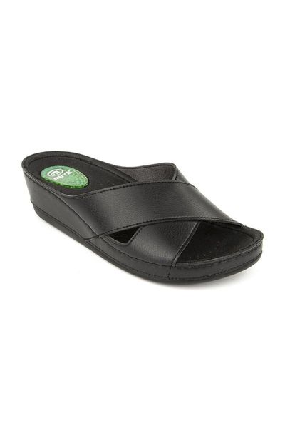 slippers women's black anatomical gel padded orthopedic