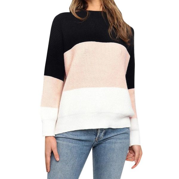 women's sweaters women sweater streetwear knitted striped ladies elegant jumper long sleeve o-neck pullover autumn pull, White;black
women's sweaters women sweater streetwear knitted striped ladies elegant jumper long sleeve o-neck pullover autumn pull, White;black