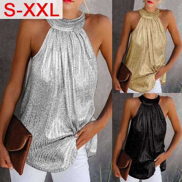 women's t-shirt 2021 woman's double silver neck zipper casual sleeveless summer loose women sling sequined formal clothes, White
women's t-shirt 2021 woman's double silver neck zipper casual sleeveless summer loose women sling sequined formal clothes, White